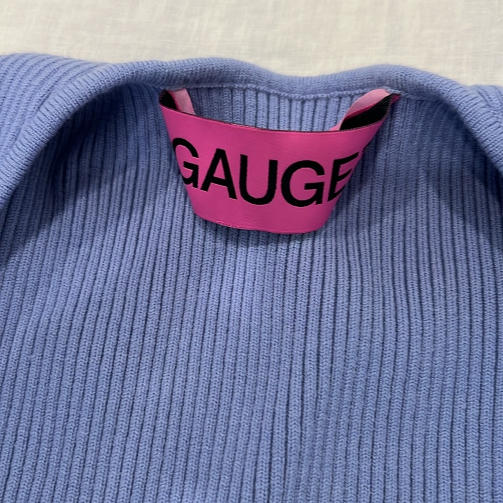 Gauge81 Lifa Cornflower Blue Cropped Sweater With… - image 5